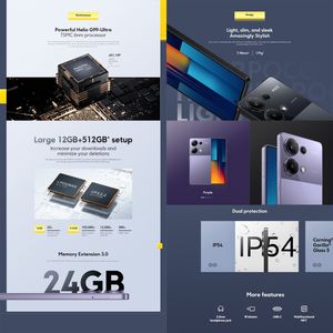 Meilleures ventes Xiaomi <span class=keywords><strong>POCO</strong></span> M6 Pro 12 Go + 512 Go Lecteur d'empreintes digitales intégré à l'écran 6,67 pouces MIUI 14 MediaTek Helio 4G Smartphones Chargeur 67 W - Product Image 5