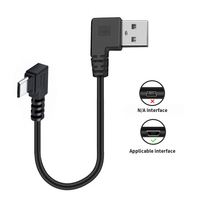 Cable Micro USB 2.0 de 1.5m con Doble Ángulo Recto de 90 Grados, Alta Velocidad de Sincronización de Datos y Carga para Teléfono Móvil y Computadora, MOQ 500