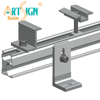 Rails de montage de panneaux solaires en aluminium pour toitures plates, système de support photovoltaïque
