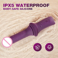 Mini Freihändige Silikon-Sexmaschine mit Heizfunktion Stoßender Dildo Vibrator Weiblicher Masturbator