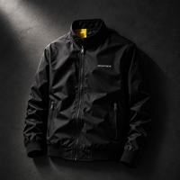 Blouson Bomber Léger Personnalisé pour Homme, en Nylon, Fermeture Éclair, Poches Frontales, Col Montant, Bordure Côtelée, Style Décontracté Streetwear, Fabricant OEM ODM Haut de Gamme