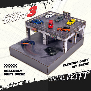 Modello di Parcheggio Multipiano in <span class=keywords><strong>Scala</strong></span> <span class=keywords><strong>1</strong></span>:<span class=keywords><strong>64</strong></span> con Luci, Garage Sopraelevato per Esposizione e Conservazione, Modello in Miniatura - Product Image 3