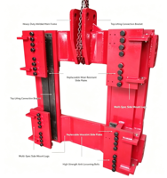 Estructura deslizante multitipo personalizable para cabezal motorizado, plataforma de perforación rotatoria y pila de perforación