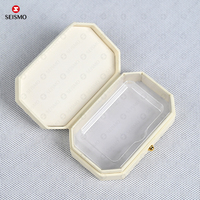 Boîte cadeau rigide en chocolat octogonale de qualité supérieure personnalisée avec couvercle à charnière et insert transparent