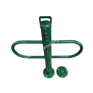 Bolardo de Tráfico Desmontable Verde/Amarillo con Asa Superior y Anillo de Cadena Lateral, para Seguridad Vial <span class=keywords><strong>en</strong></span> Zonas Residenciales, Plazas y Carreteras - Product Image 2