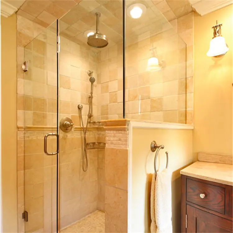 Porta doccia scorrevole in vetro da 12mm senza telaio porta in vetro per doccia piccola