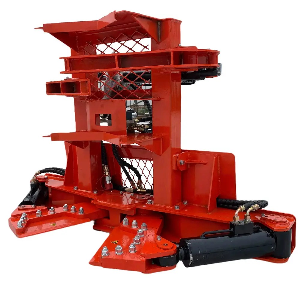 Wood Cutter And Splitter Attachment Firewood Processor For Skid Steer Loader Excavator Tree Shear Forest Tree Cutting Machine