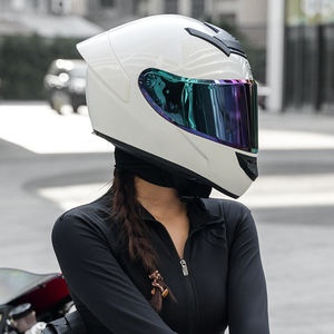 Casco de Moto Integral Unisex con Liberación Rápida Personalizado de ABS Nuevo con Aprobación DOT de Seguridad Ajuste Universal para Mujer con Visor Colorido - Product Image 3