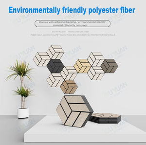 Thiết kế hiện đại Tùy chỉnh hình lục giác hình dạng sợi Polyester Bảng điều khiển âm thanh cho khách sạn căn hộ bệnh viện trường 3D mô hình đồ họ<span class=keywords><strong>a</strong></span> - Product Image 5