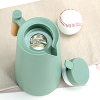 Bouilloire isotherme intelligente avec affichage de la température, vert clair, 1000 ml, grand format, avec intérieur en verre, pour café, eau chaude et thé, garde au chaud et au froid