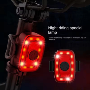 Feu arrière de vélo LED ABS ultra-lumineux rechargeable étanche IPX4 5 modes pour la sécurité cycliste - Product Image 3