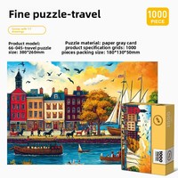 1000 pièces personnalisables bricolage haute difficulté adulte enfants peinture à l'huile Puzzle papier matériel soulagement du Stress jeu pour tous les âges