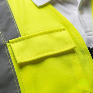Gilet de sécurité haute visibilité unisexe, bandes réfléchissantes, vêtements de travail en coton, imperméable, séchage rapide, couleur personnalisée - Product Image 3