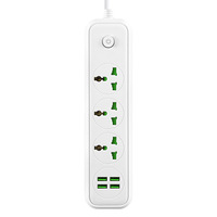 Doppelreihige Multifunktionale USB-Mehrfachsteckdose, Hochleistungs-Stromverteiler, 2 Meter Langes Verlängerungskabel, Geeignet für Zuhause und Büro