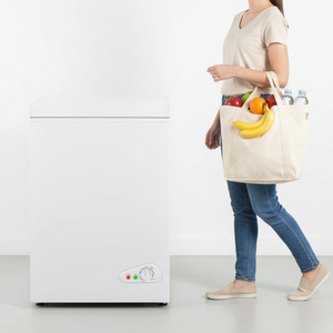 Small Portable Freezer With Adjustable Temperature Stay Open Lid and Space Saving Design for Dorm Office and Personal Use - Product Image 2