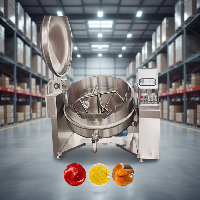 Automatic Planetary Stirring Pot Industrial Cooking Mixer Electric Thermal Oil Heating Double Jacketed Kettle