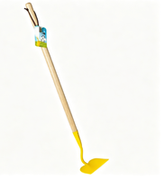 Ensemble d'outils de jardinage pour enfants, 4 pièces, outils de jardinage à long manche avec pelle et râteau à manche en bois pour la plantation en plein air des enfants
