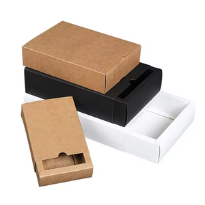 Boîte d'emballage en papier kraft en stock pour thé, bonbons, bijoux, cosmétiques, boîte à papier coulissante avec logo personnalisable et imprimés - Product Image 2