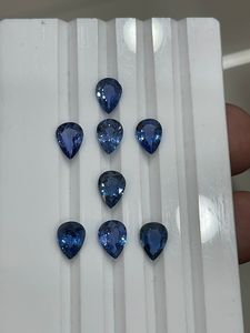Pierres calibrées en forme de poire en saphir bleu naturel faisant pour la fabrication de bijoux produit en vrac forme et taille personnalisées faites à la main - Product Image 3