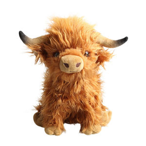 Boneka Sapi Highland Berbulu Panjang Super Lembut dengan Isian Kapas PP, Mainan Penghibur Anak untuk Usia 14+ - Product Image 3