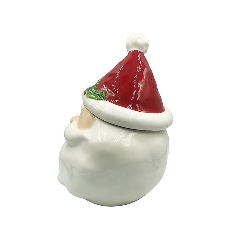 En gros noël biscuits en céramique pot à bonbons forme de Père Noël pour les vacances