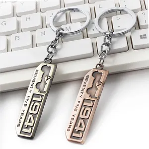 Fabrik No Moq Benutzer definiertes Logo 2D 3D Letter Souvenir Hart Weiche Emaille Schlüssel anhänger Eisen Schlüssel ring Metall Schlüssel anhänger