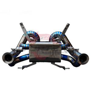 Système d'échappement complet Vortex Titanium pour Lamborghini Aventador LP700 6.5L V12 2011-2016 Finition bleu brûlé Son agressif - Product Image 3