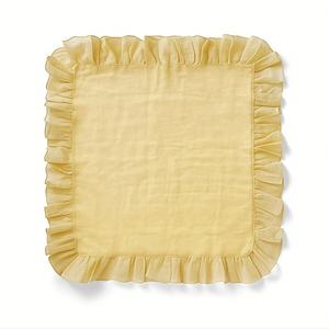 Serviettes en lin carrées personnalisées avec volants Serviettes en lin réutilisables de style moderne faites à la main - Product Image 1