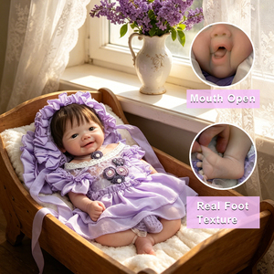Muñeca de Moda de Silicona de Cuerpo Completo de 13 Pulgadas, Muñeca <span class=keywords><strong>Reborn</strong></span> Realista con Cabello Injertado a Mano, Posable, Recién Nacida - Product Image 1