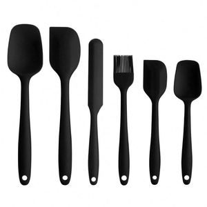 Juego de Utensilios de Cocina de Silicona Integrada de 6 Piezas, Color Crema, Herramientas para Repostería, Incluye Brocha para Aceite y Espátula - Product Image 3