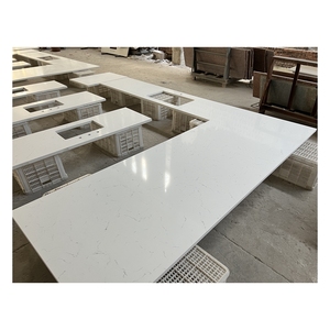 Đúc Sẵn Chất lượng cao màu trắng cao Bóng <span class=keywords><strong>Quartz</strong></span> slab Bếp bàn đá với lấp lánh các nhà sản xuất - Product Image 5