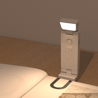 Lampe de lecture multifonctionnelle moderne, clip de livre, DC 5V, USB Type-C rechargeable, 5 niveaux de luminosité réglables, protection des yeux, compatible AC/DC, mini