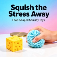 Nouveauté Alimentaire : Bâtonnets de Beurre et Cubes de Fromage Moelleux à Presser – Coffret Cadeau de Jouets Squishy