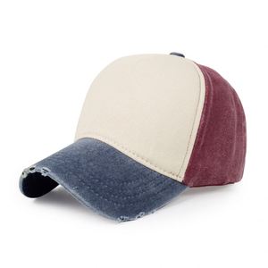 Gorra de Béisbol Deportiva de Cinco Paneles Estilo Vintage con Bordado Bicolor Personalizado y Efecto Desgastado, Método de Impresión en Relieve, Estilo a Cuadros Común - Product Image 6