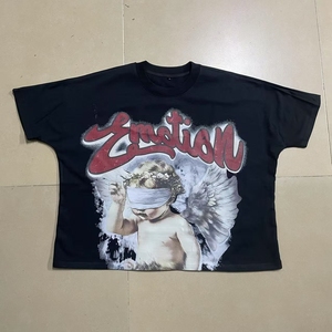 Áo thun nam cotton mùa hè in kỹ thuật số họa tiết MIXED EMOTION, phong cách Hip Hop, thời trang đường phố - Product Image 3