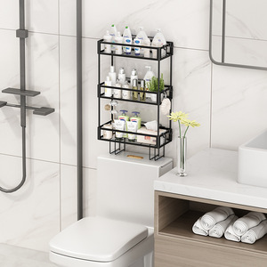 Sesame Bathroom <strong>Toilet</strong> <strong>Rack</strong> Shelf Bracket <strong>Metal</strong> Bathroom Organizer <strong>Rack</strong> Storage <strong>Toilet</strong> Top Placement Storage <strong>Rack</strong> for Showerroom - Product Image 3