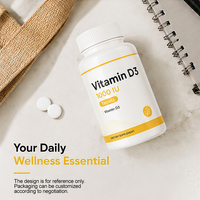 Comprimés de Vitamine D3 1000 UI Marque Blanche Complément Alimentaire Quotidien Fabricant OEM ODM