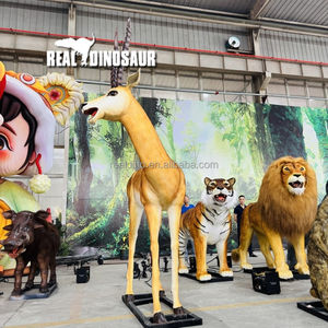 روبوت أنيماترونيك كبير الحجم على شكل غزال، نموذج حيواني عالي الواقعية مع فرو واقعي للاستخدام في الحدائق الترفيهية الداخلية، يعمل بالعملات المعدنية - Product Image 3