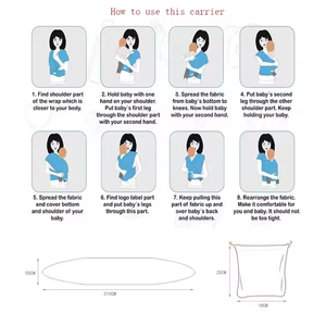 Élingues légères de couleur unie pour porte-bébé 0-6 mois cadre pour le voyage portant des <span class=keywords><strong>nouveau</strong></span>-nés élingues de <span class=keywords><strong>nouveau</strong></span>-<span class=keywords><strong>né</strong></span> de Style moderne - Product Image 3