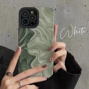 Coque souple en Silicone de protection pour motif vague iPhone 14/13 Pro Max téléphone 11 coque de téléphone XR Full Wrap Xs Max - Product Image 1