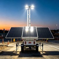 Tour d'éclairage solaire avec panneaux solaires de 1200W et LED de 400W pour l'éclairage nocturne hors réseau