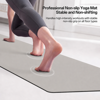 Tapis de yoga et de Pilates en caoutchouc PU mat antidérapant et imperméable, épaisseur 5 mm, absorbant la transpiration, respectueux de l'environnement