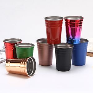 Gobelet à bière personnalisé en acier inoxydable de qualité alimentaire de 16 oz avec logo personnalisé, empilable et durable, capacité de 500 ml - Product Image 3