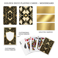Cartes à Jouer de Luxe Personnalisées en Feuille d'Or, Boîte Cadeau de Poker Premium Imprimée, Recyclable, Finition UV Double Face pour la Famille