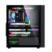 Lovingcool NOUVEAU Design Gaming PC Case ATX RGB Gamer Cabinet USB3.0 Verre Trempé Mid Tower Computer Chassis Case Populaire
