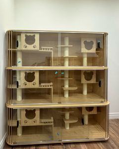 Yeni kedi kafes katı ahşap kapalı kedi villa pet paylaşımı TV kabine çift kedi kafes/ev sergi - Product Image 4