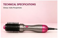 Sèche-cheveux électrique professionnel 1000W, lisseur à air chaud, brosse peigne en nylon sécurisée, usage domestique et hôtelier