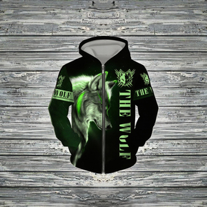 2025 otoño hombres 3D Digital impreso León Animal Sudadera con capucha pantalones terciopelo ganchillo forrado 100% poliéster - Product Image 2