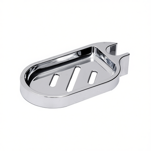 Jabonera para rieles deslizantes cromada, 9 cm de largo, 4 cm de ancho, 26.5 cm de altura - Product Image 3