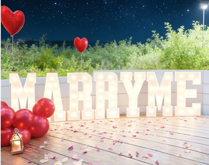 Lettere LED 'SPOSAMI' di Grandi Dimensioni per Eventi Benefici e Fondotrazioni - Product Image 2